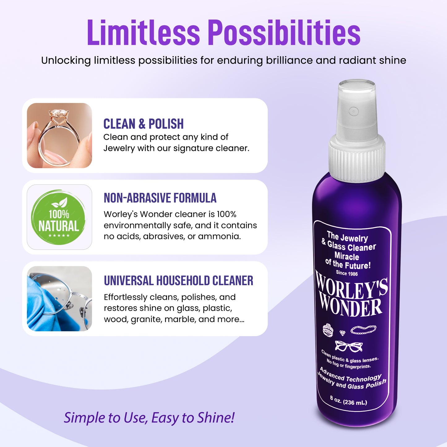 Worley's Wonder - 8 Ounce Spray Bottle (Case of 24)