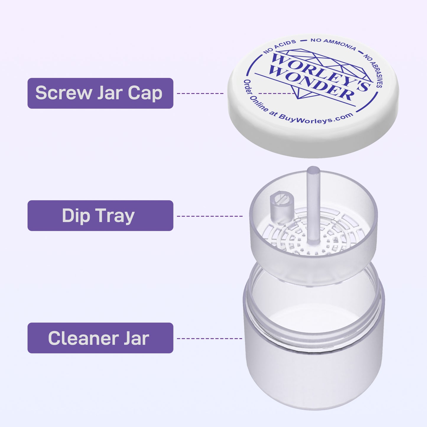 Worley's Wonder - 4 Ounce Soaker Jar (Empty)
