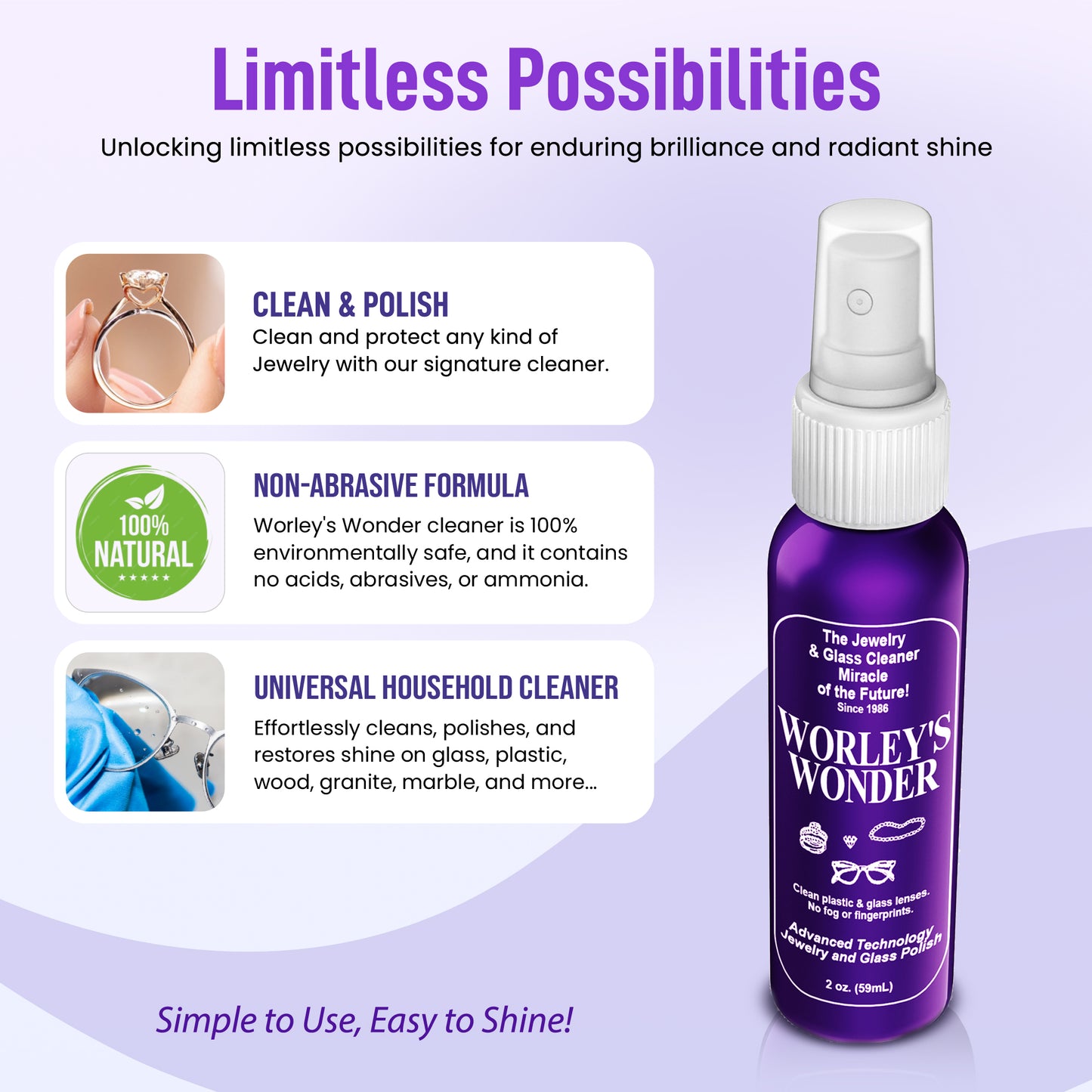 Worley's Wonder - 2 Ounce Travel Spray Bottle